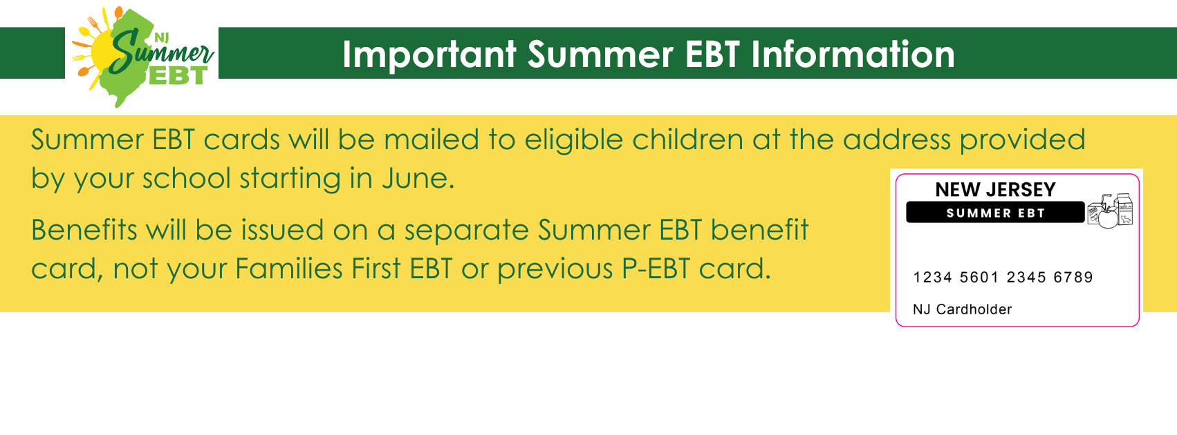 Important information about Summer EBT visit nj dot gov slash summer e b t